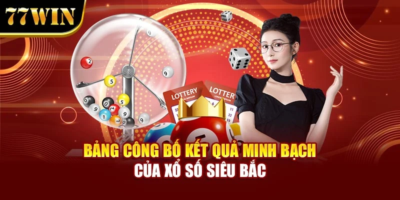 Bảng công bố kết quả minh bạch của xổ số miền Bắc