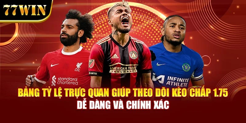 Bảng tỷ lệ trực quan giúp theo dõi kèo chấp 1.75 dễ dàng và chính xác